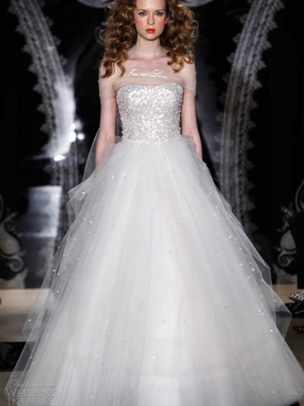 Reem Acra Blush Sequin Strapless Ball Gown - Wedding - size 2 - 4